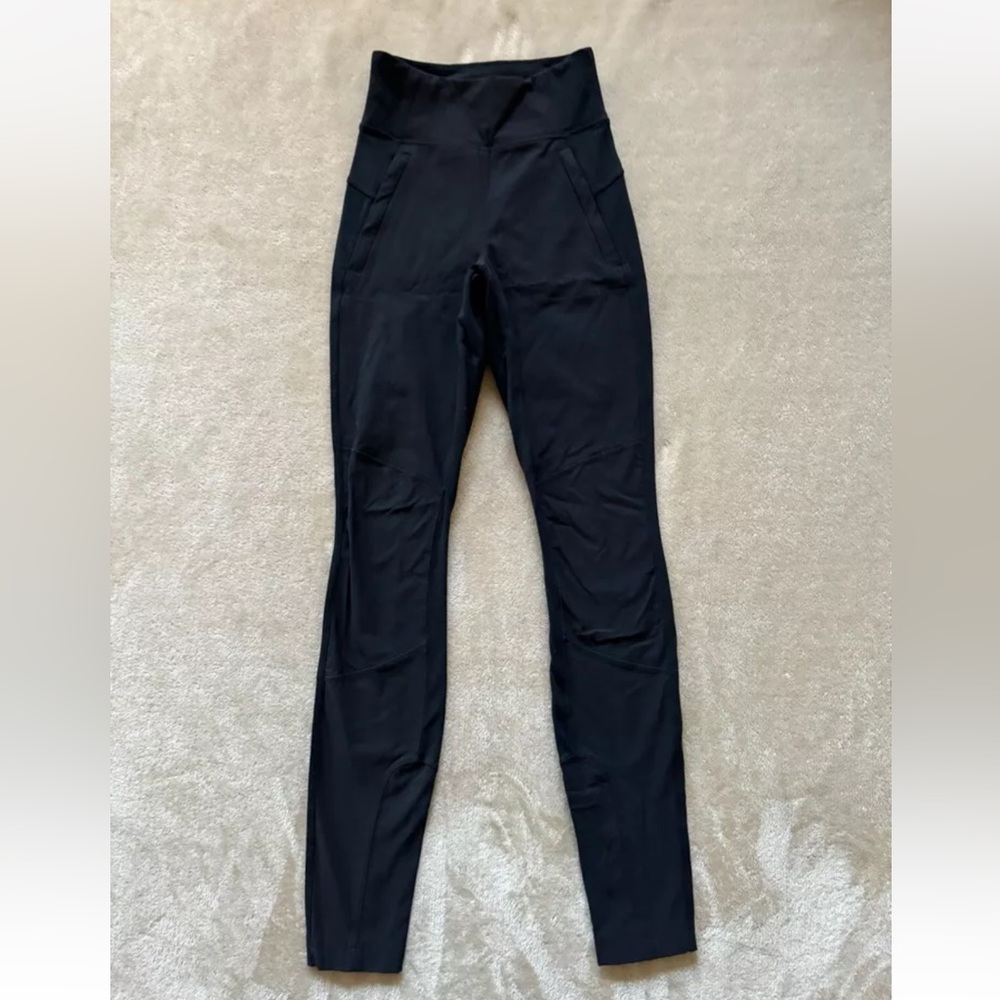 Athleta Womens High Rise Black Leggings Size 0
